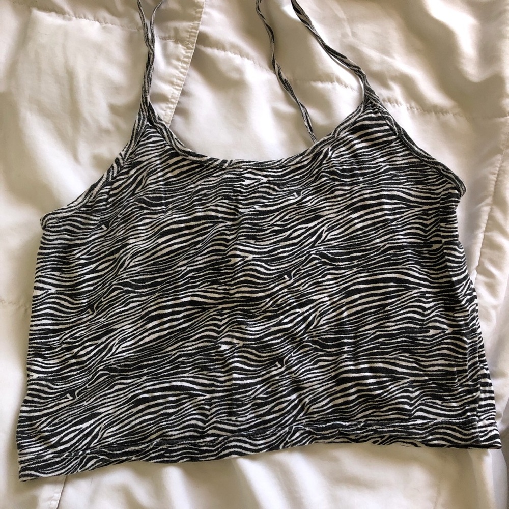 Vintage Body Pride Zebra Crop Cami